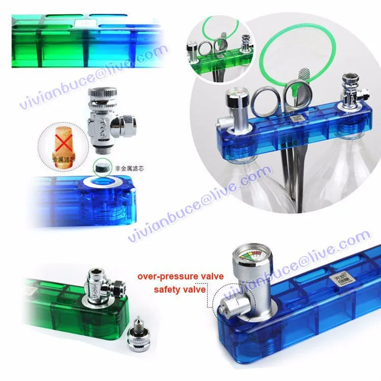 Зеленый/синий DIY Аквариум CO2 генератор системы D-501 аксессуары для аквариума CO2 комплект оборудования, диффузор для растений резервуар