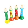 Baby Wood Musical Instrument Toys Small Speaker Wooden Vertical Whistle Small Speakers Trumpet Toy Random Color Children Kids 4