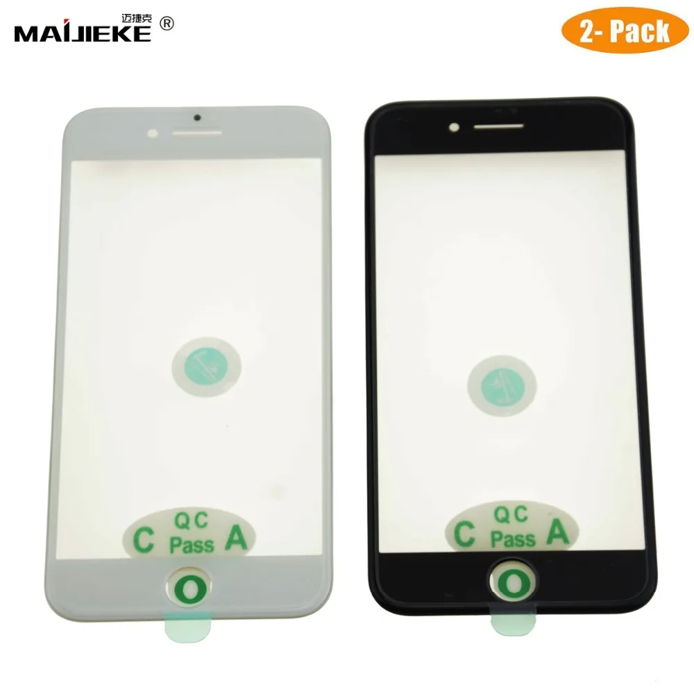 2 упаковки MAIJIEKE 3 в 1 для iPhone 8 передняя внешняя стеклянная линза + рамка OCA Замена
