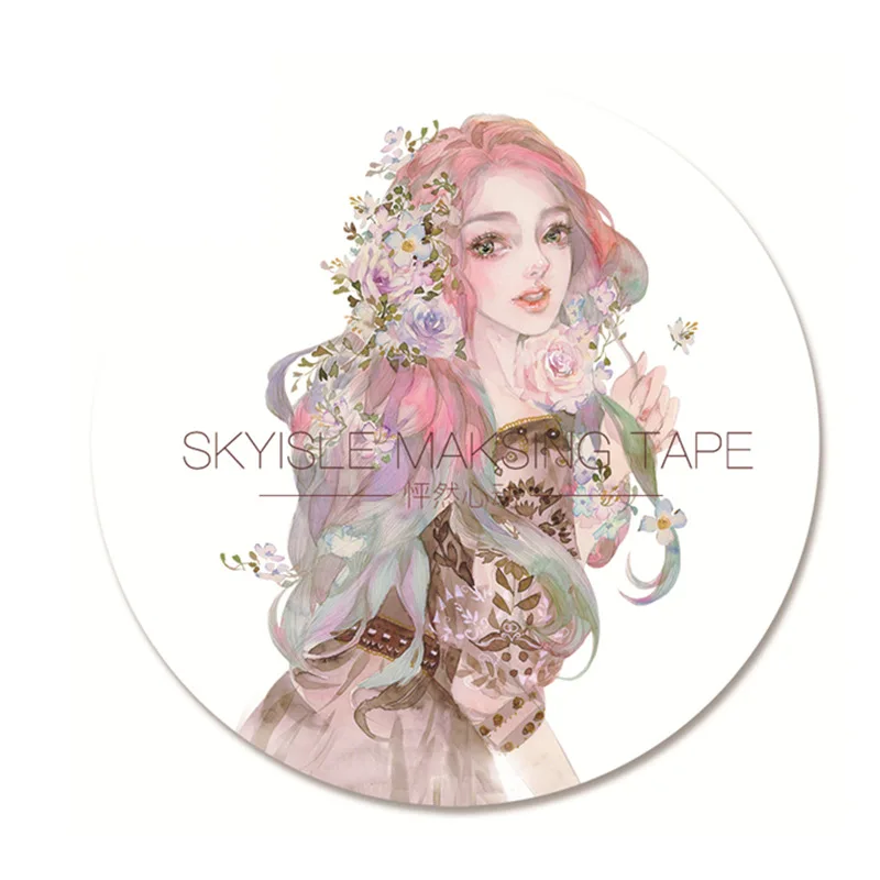 

10 pcs DIY Japanese Paper Washi Tapes Cartoon Girls Decorative Adhesive Tapes Masking Tape Stickers Size 7M