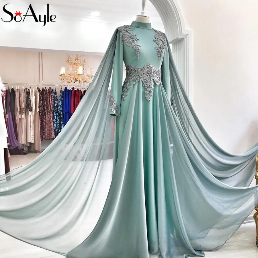 Женское шифоновое платье с длинным рукавом SoAyle ТРАПЕЦИЕВИДНОЕ ПЛАТЬЕ в