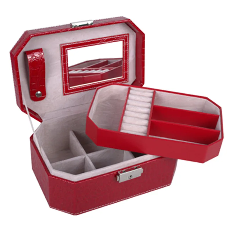 Free New style High gradeleather jewelry box for noble girl gift jewel