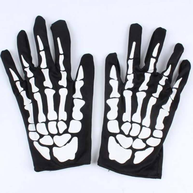 New Arrivals Punk Black Dancing Skeleton Gloves Devil Skull Gloves Hip