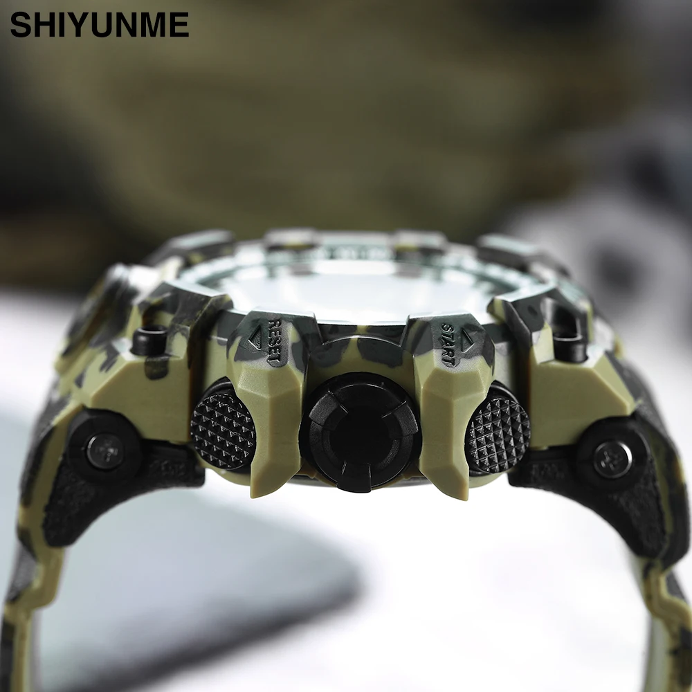 SHIYUNME военные спортивные часы Мужские с таймером светодиодный ные цифровые