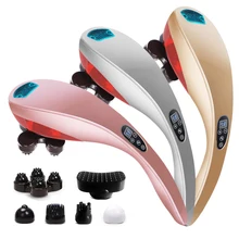 Electric Dolphi Cervical Vertebra Massager Device Vibrating infrared Shiatsu Body Kneading Shoulder Back Neck Massage Relaxation