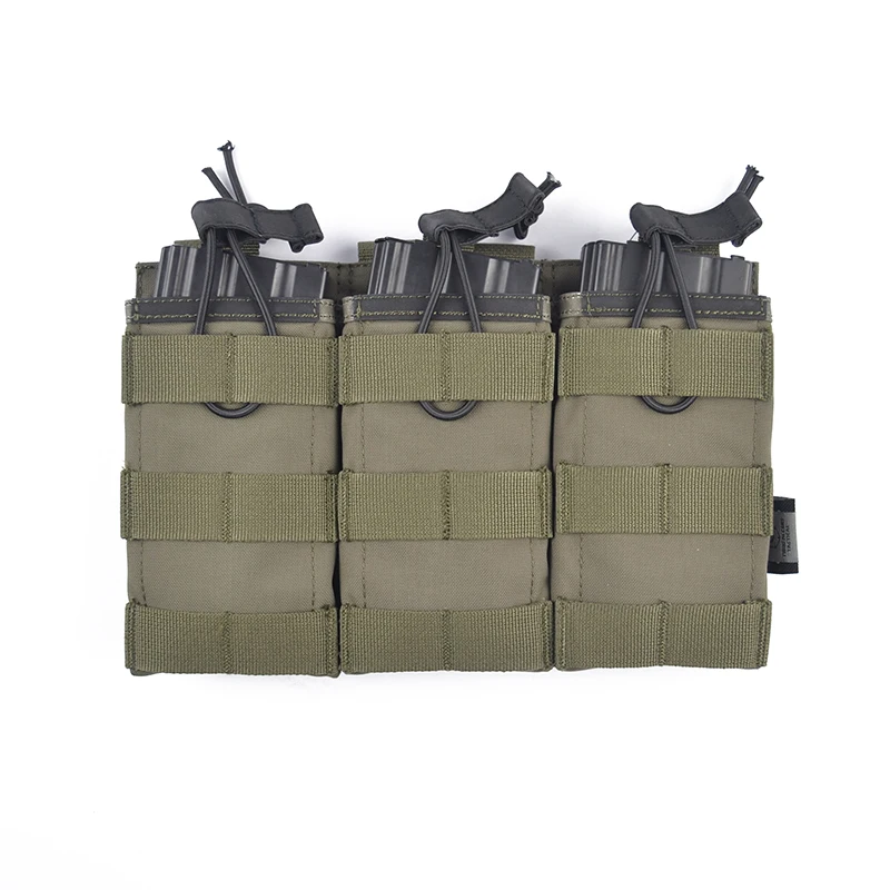 

TW-M044 Delustering TwinFalcons Tactical Triple 5.56 Open Top Mag Pouch MOLLE Magazine Pouch Military Combat Hunting Tactical