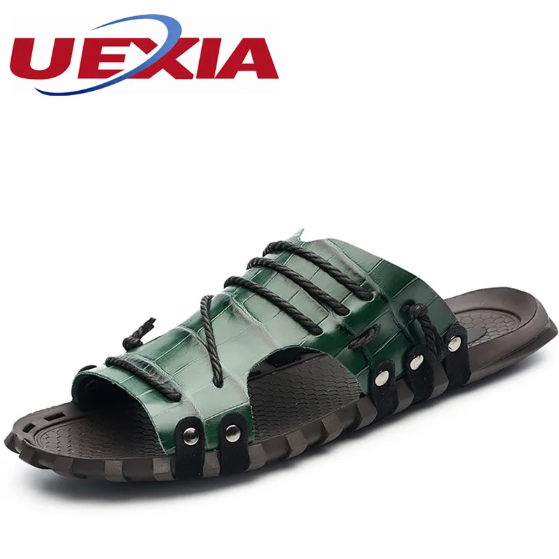 preço Chinelos de Couro feitos à mão Moda Verão Flats Praia Flip Flops Slides Resistência Ao Desgaste Antiderrapante Sapatos Sapatos Casuais Para Homens Grande Size47