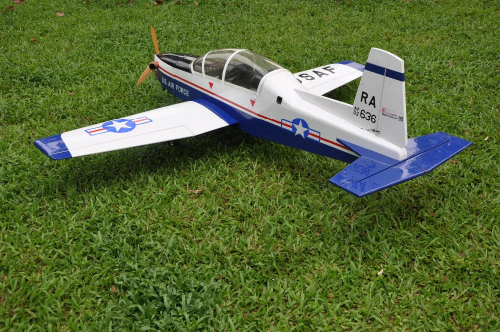 Спортивный масштабный самолет T 6A Texan II RC газ 8 CH 30cc 78 7 &quotпробковая деревянная