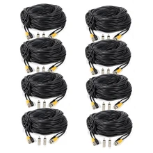 5 Packs 8 Pack 150ft video power security camera extension cable wire for CCTV DVR CCD Security Cameras Surveillance System