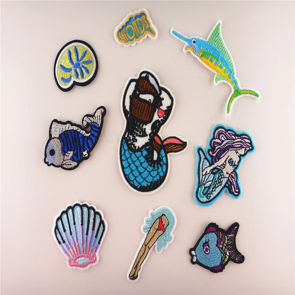 BD006, 9pcs/lot Iron On Patches For Clothing Embroidery Patch Fabric