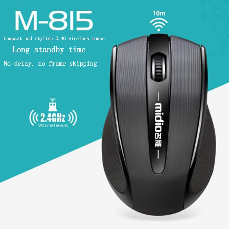 

M815 Wireless Mouse 1600DPI Optical Wireless Mouse 2.4G USB Receiver Mute Mouse Game Office Entertainment For Laptop PC