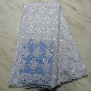 

High quality swiss voile laces in switzerland white african cotton dry lace with sotnes dubai fabric for wedding 5yards/lot