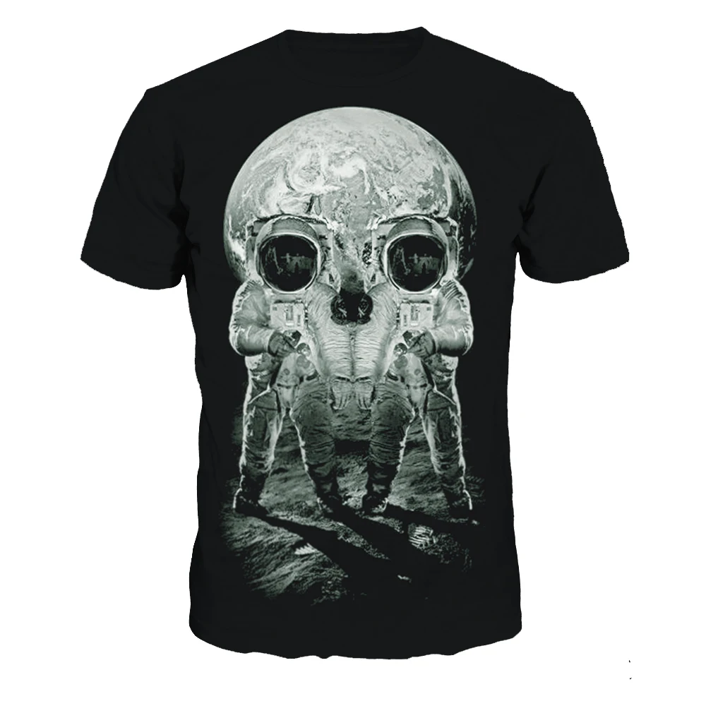 2019 Men/Women Short Sleeve Summer funny creativity skull astronauts printed 3D T-shirt Tops Tees Size S-3XL NA265 | Мужская одежда