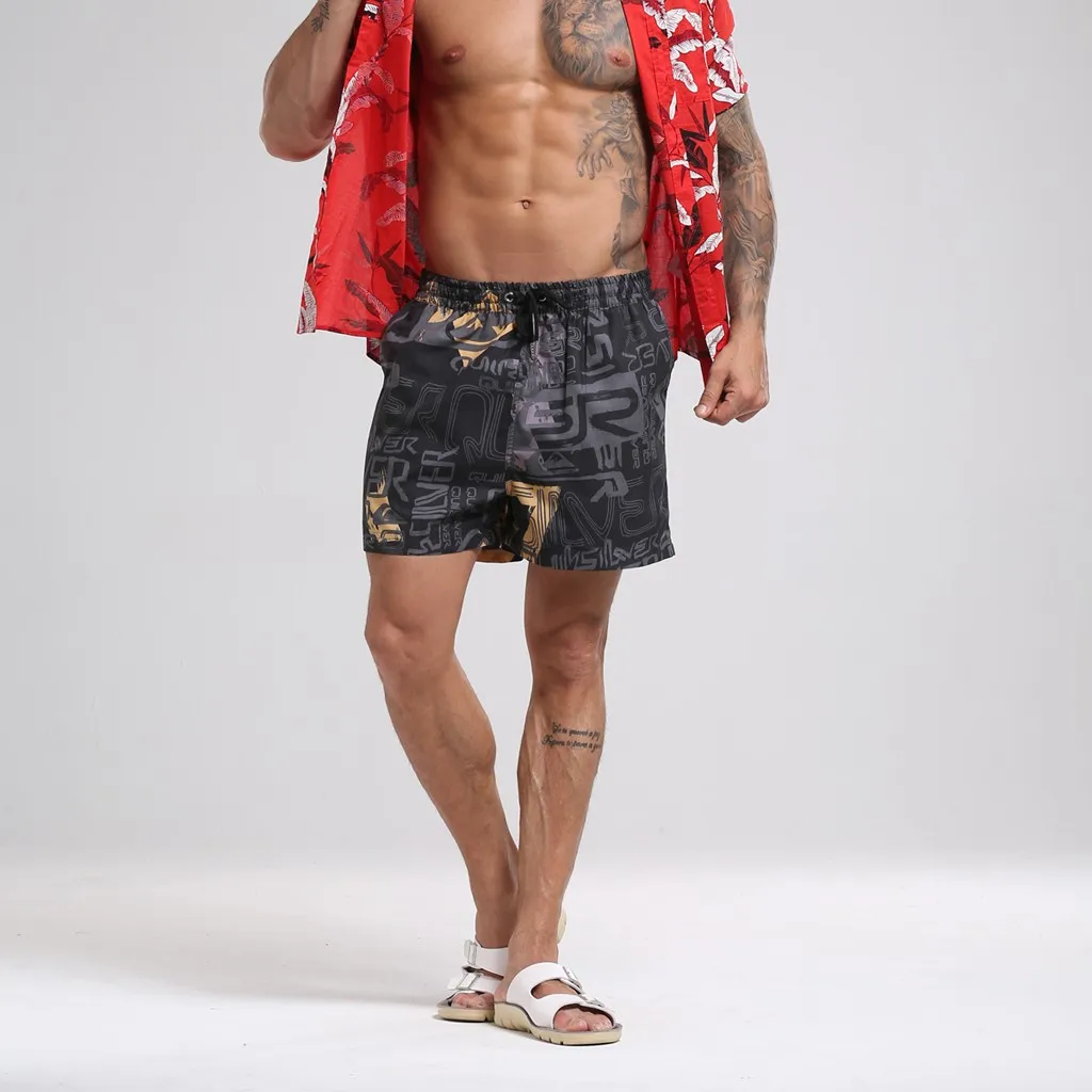 Мужские шорты Карго брендовые модные мужские шорты с ремешками Гавайские пляжные шорты спортивный быстрый сухой повседневные шорты короткие штаны