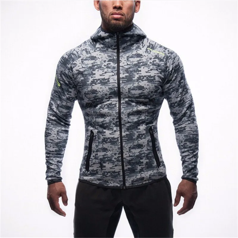 2016 Men Casual Hoodies Fitness Brand Clothing Camisetas Tracksuits Men Bodybuilding Sweatshirt Muscle Hooded Jackets