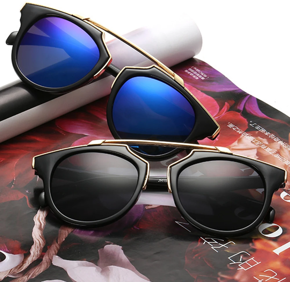 

Young Trend Party Black Round Sun Glasses Polarized Mirror Sunglasses Custom Made Myopia Minus Prescription Lens -1 to -6