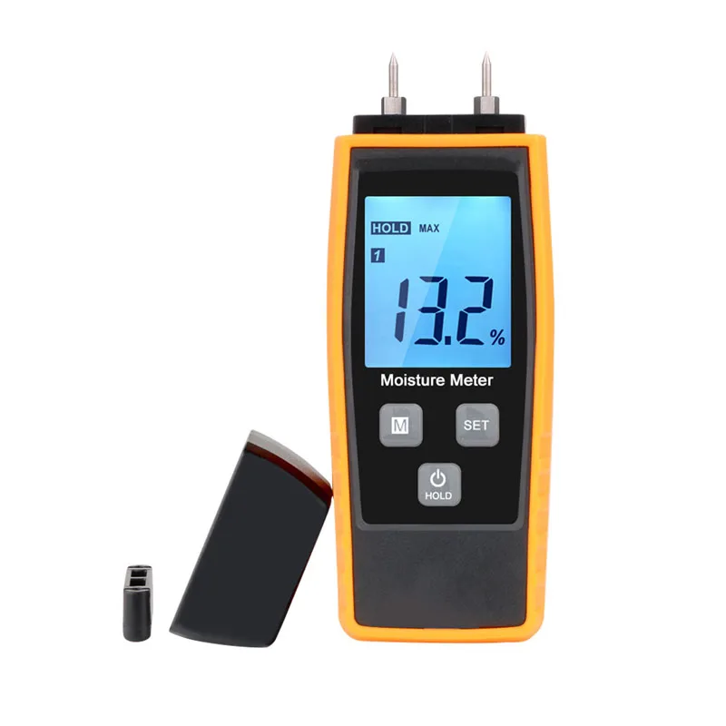 

RZ660 Wood Moisture humidity Meter Digital Tester 0%~80% Two Pins Large LCD Display with Back light Temperature