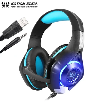 

KOTION EACH GS400 Gaming Headset Gamer casque 3.5mm Stereo Headphones with Microphone for Laptop PS4 Gamepad New Xbox One GM-1