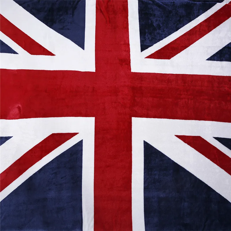 Новинка, одеяло из кораллового флиса с британским флагом Великобритании и британским флагом, одеяло с флагом США и ТВ на кровать, одеяло для дома и путешествий, размер s 150x200 см