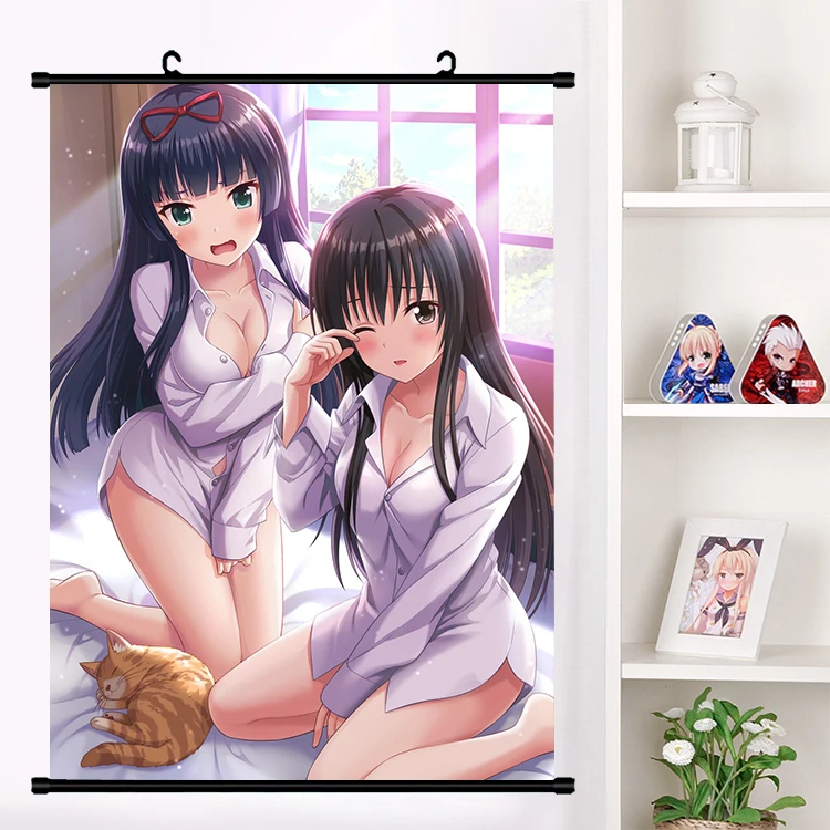Аниме LOVE Ru Eve Микан Юки тьма Kotegawa Yui Momo Belia Deviluke настенная прокрутка постер
