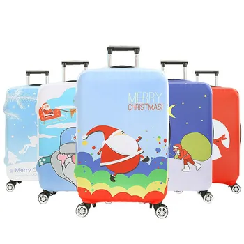 

Travel Luggage Suitcase Protective Cover Christmas Pattern For 18 To 32 Inch Trolley Case Elastic Dust Cover Travel Accessories