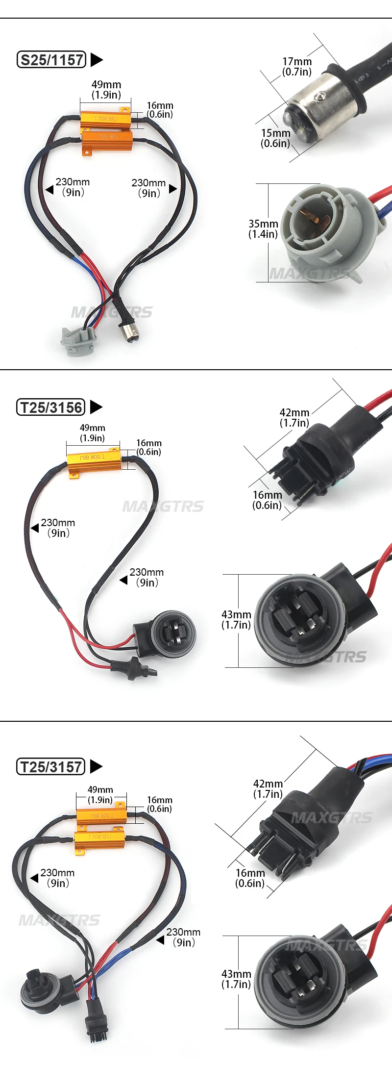 2x автомобиль светодиодный поворот Син нагрузочный резистор 50W Canbus Error Free проводки декодер компенсатора 1156 BA15S 1157 BAY15D 7440 7443 3156 3157