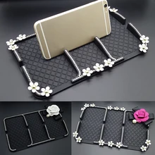Car woman Sticky Mat Anti Slip Navigator Gadget Auto Dash Mobile Phone Mat Gel Pad Auto Anti-Slip Antiskid Dashboard Phone Holde