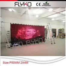 P5 4x2 м Лучшая цена гибкая светодиодная занавеска стены кофр