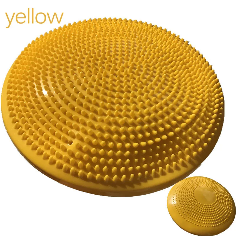 Сбалансированная подушка для йоги, массажная подушка, утолщенная, для йоги, Балансирующий мяч, подушка для восстановления ног, воздушная подушка - Цвет: yellow