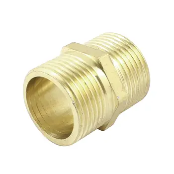 

Brass 3/4" PT to 3/4" PT Male Thread Hex Nipple Piping Quick Coupler