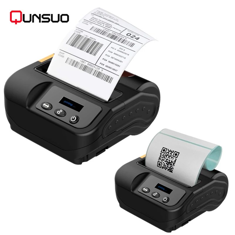 Battery Bluetooth Mobile Handheld Portable Barcode Label Printerin