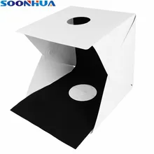 SOONHUA Portable Folding Lightbox Photography Photo Studio Case Softbox 20 Leds Lighting Kit Light Box Photo Backdrop Background
