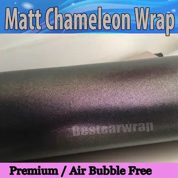 

Gold & purple matte chameleon Vinyl With Air Bubble Freeinyl Car Vehicle wrap flip flop foil film 1.52x20m/Roll 4.98x66ft