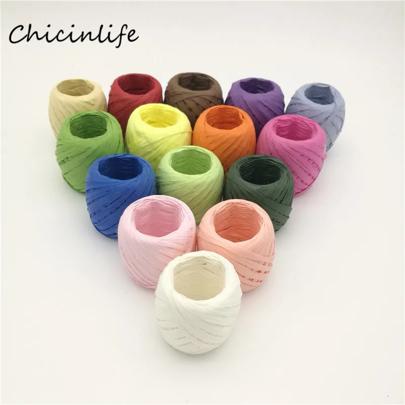 Витая бумажная веревка Chicinlife из рафии 20 метров/рулон подарочная упаковка