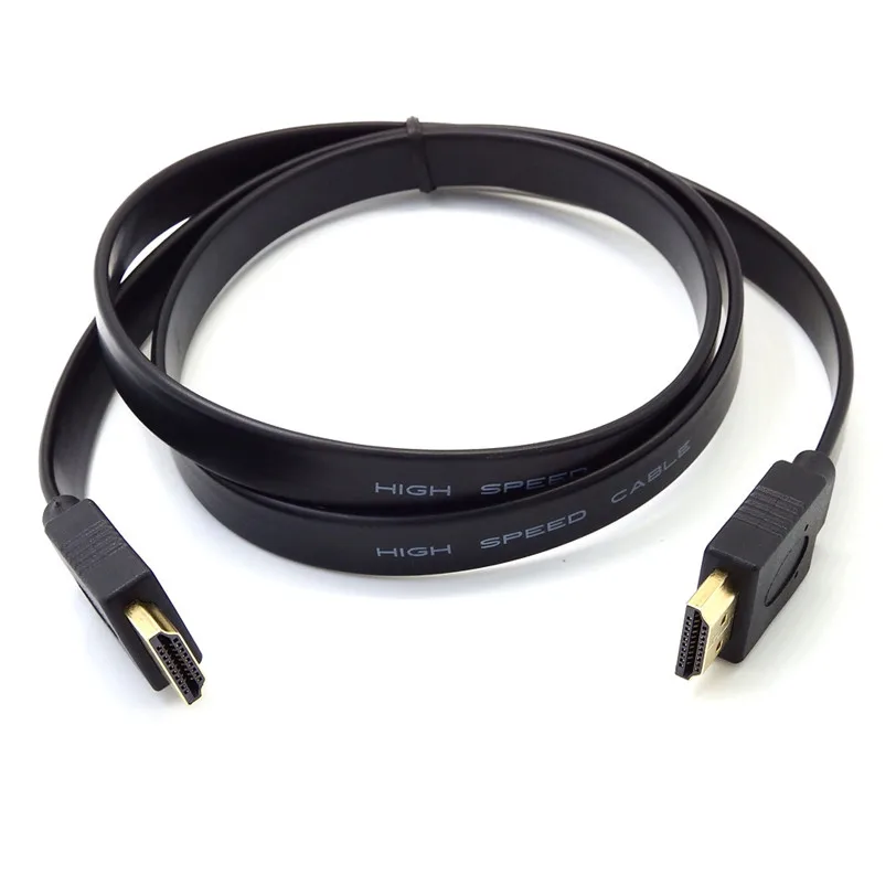 

Full HD Short HDMI Male to Male Plug Flat Cable Cord for Audio Video HDTV TV PS3 May31 Factory price 2019