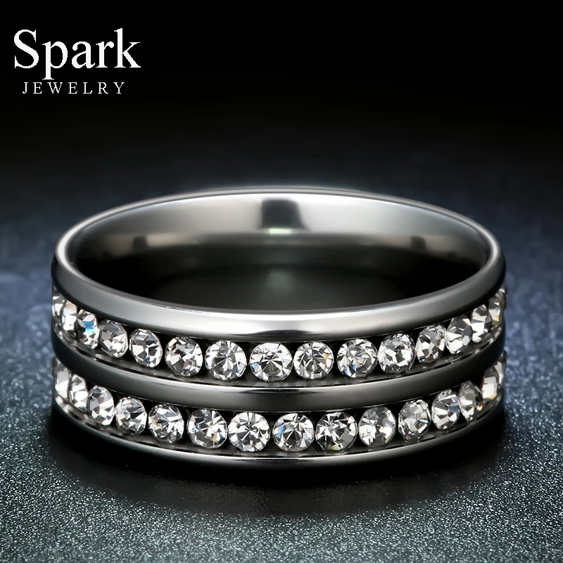 Super Quality 4 Colors Promised 316l Stainless Steel Engagement Rings