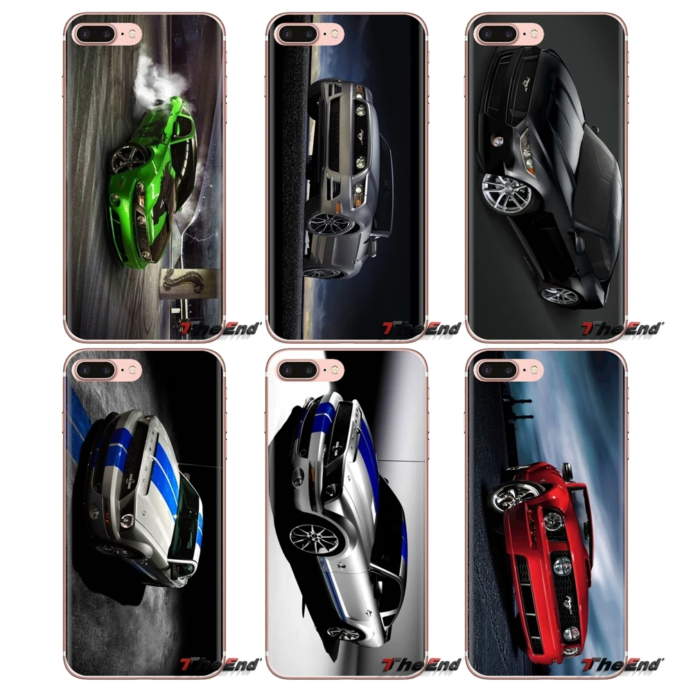 

For Samsung Galaxy S3 S4 S5 Mini S6 S7 Edge S8 S9 S10 Plus Note 3 4 5 8 9 TPU Transparent Shell Covers Ford GT Mustang Supre Car
