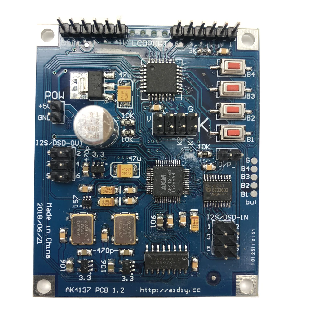 Lusya AK4137 I2S/DSD Sample Rate Conversion Board Supports PCM/DSD Interchange Supports DOP Input