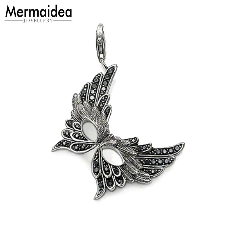 

Pendant Feather Mask 2019 New Fashion 925 Silver Jewelry Style Sterling Necklace Halloween Gift For Woman