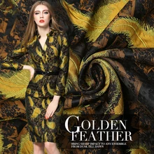 145 см ширина импортный Европейский стиль металлик жаккард парча ткань, 3D жаккардовая пряжа, окрашенная ткань для женщин юбка пальто платье