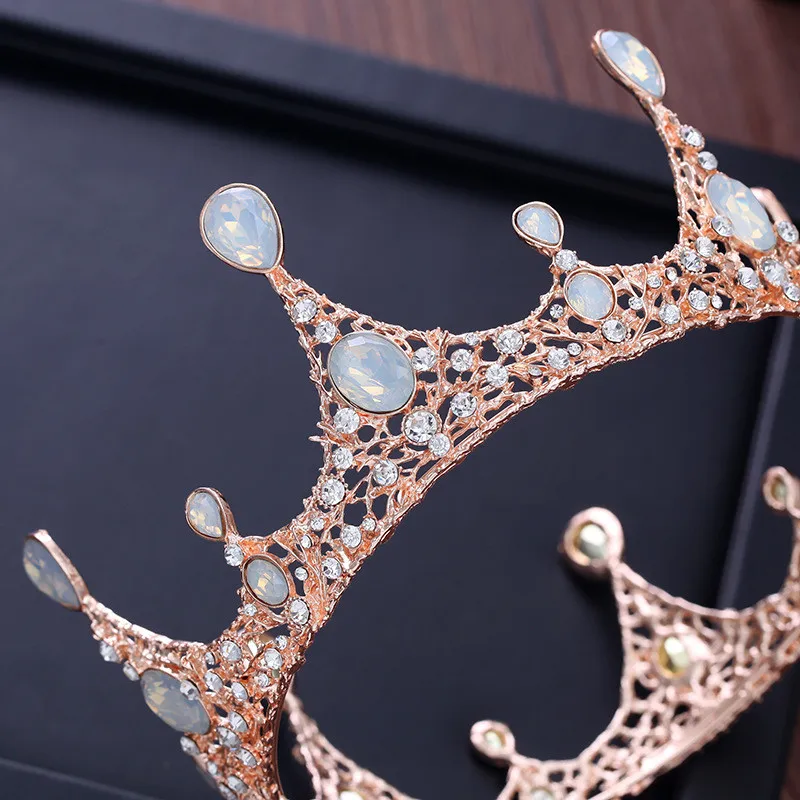 Диадемы и короны повязки для волос в стиле барокко Стиль Винтаж CZ queen Обручение свадебные аксессуары для волос, для невесты, ювелирное изделие, подарок XY067
