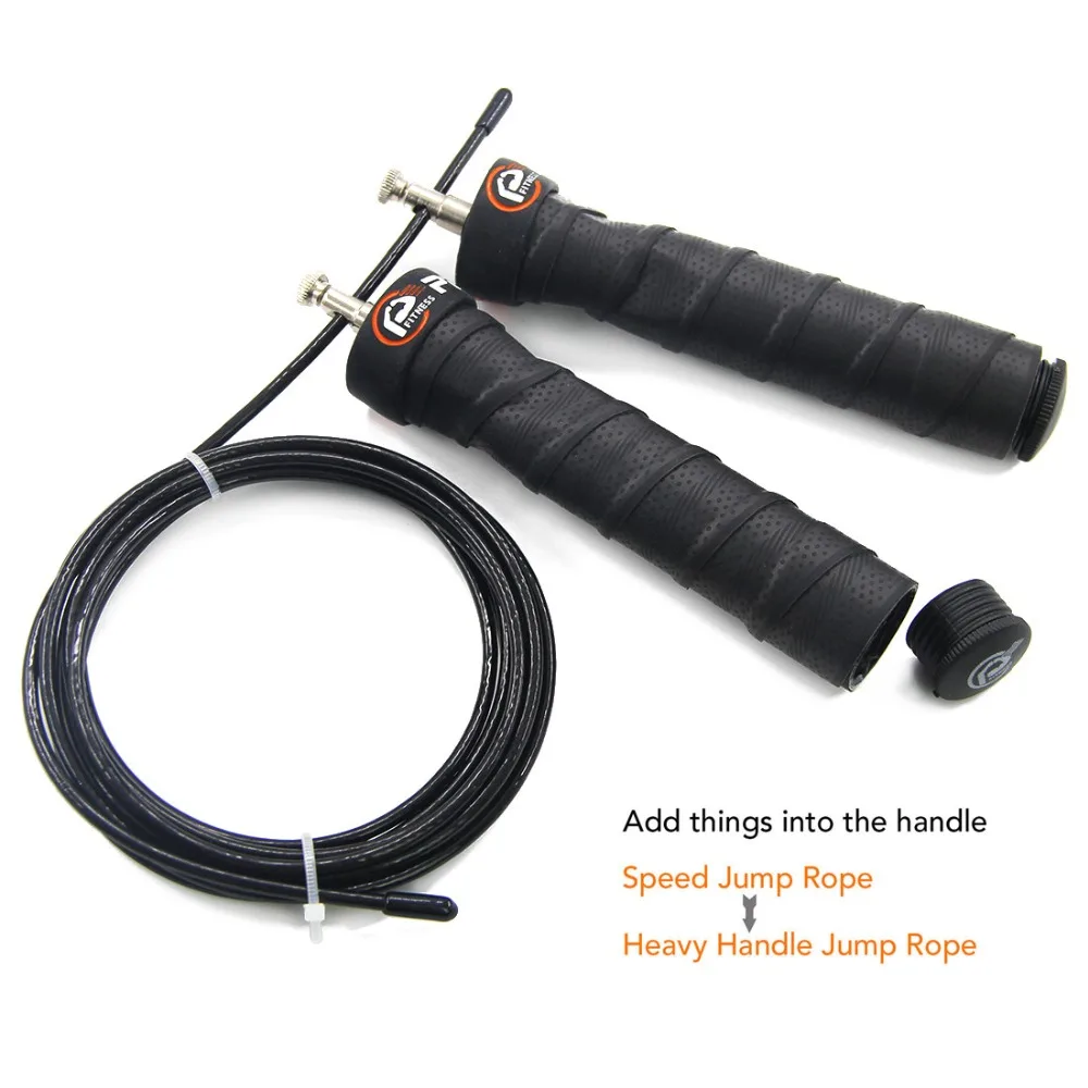 Crossfit Jump Rope Skip Speed & Weighted Jump Ropes with Extra Speed Cable Ball