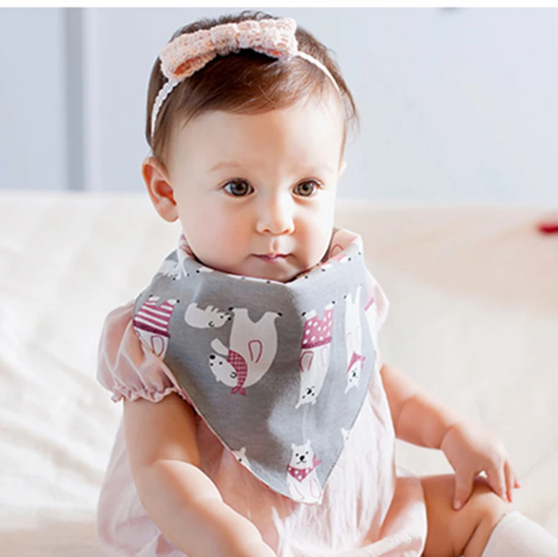 Baby Bibs Cotton Bandana Bibs Infant Girls Towel Bandanas Both Sides