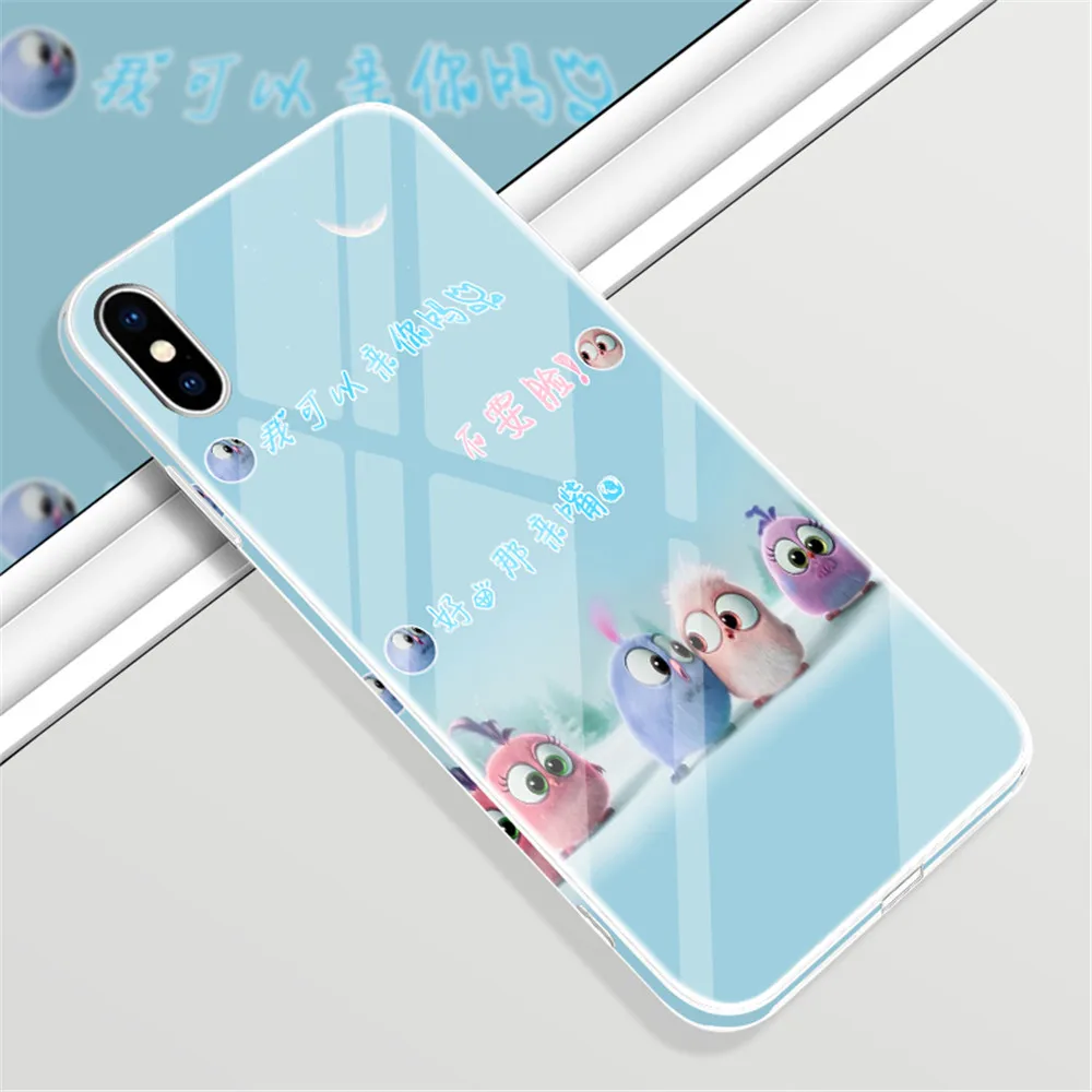Luxury Tempered Glass Shell Case for Apple iPhone 6 6s 7 8 Plus Color Soft Edge Shockproof Cover X XS Max XR | Мобильные телефоны и