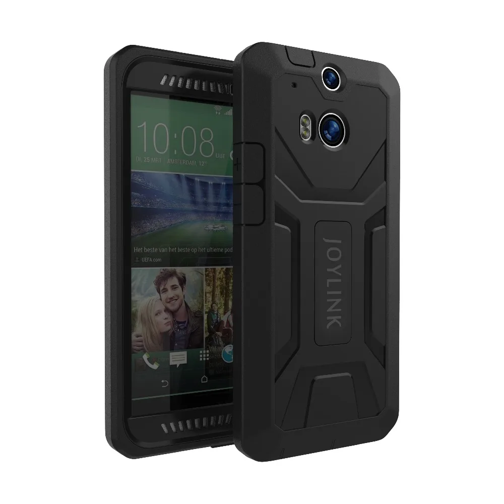 

JOYLINK Heavy Shockproof Dual Layer Fitted Case For HTC One M8 M8s Built-in Screen Protector Defender Armor Rugged Hybrid Cover