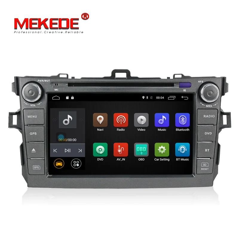 

Wholesale! MEKEDE Android 7.1 system car gps dvd player for Toyota corolla 2007-2011 support gps navigation 4G SIM card wifi DVR