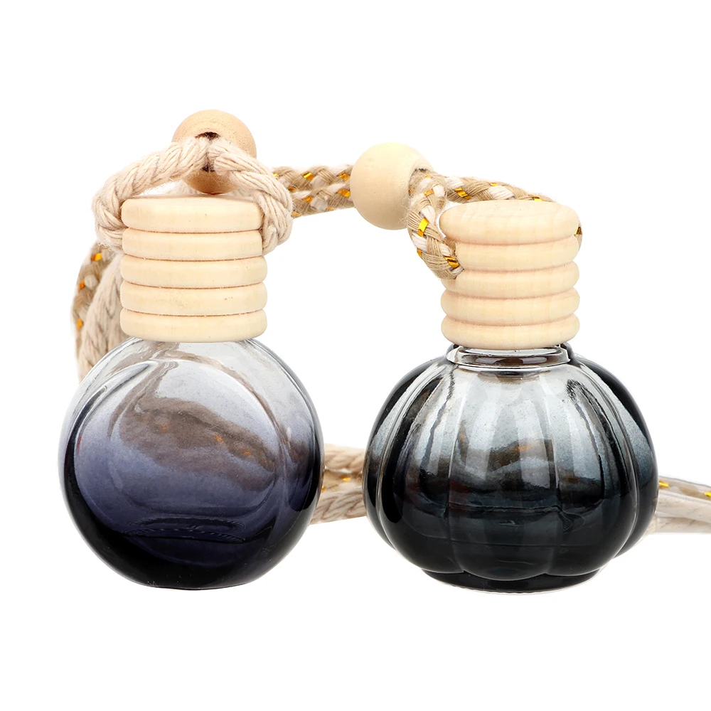 

Car-styling for Essential Oils Diffuser Car Hanging Perfume Rearview Mirror Pendant Fragrance Air Freshener Empty Glass Bottle