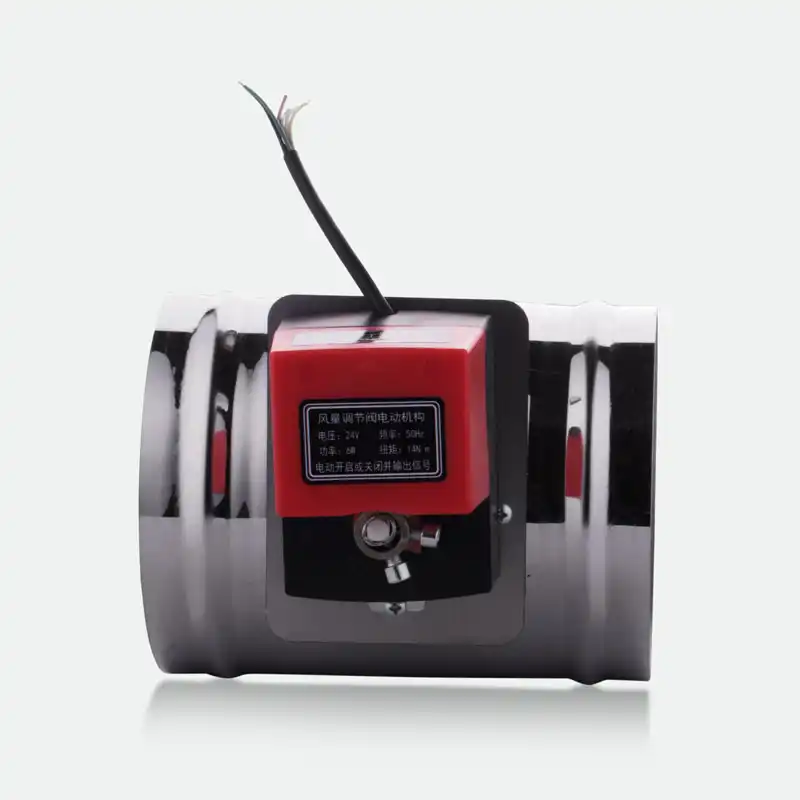PP Electric Air Duct Valve Air Damper Valve Motorized Pipe Valve with