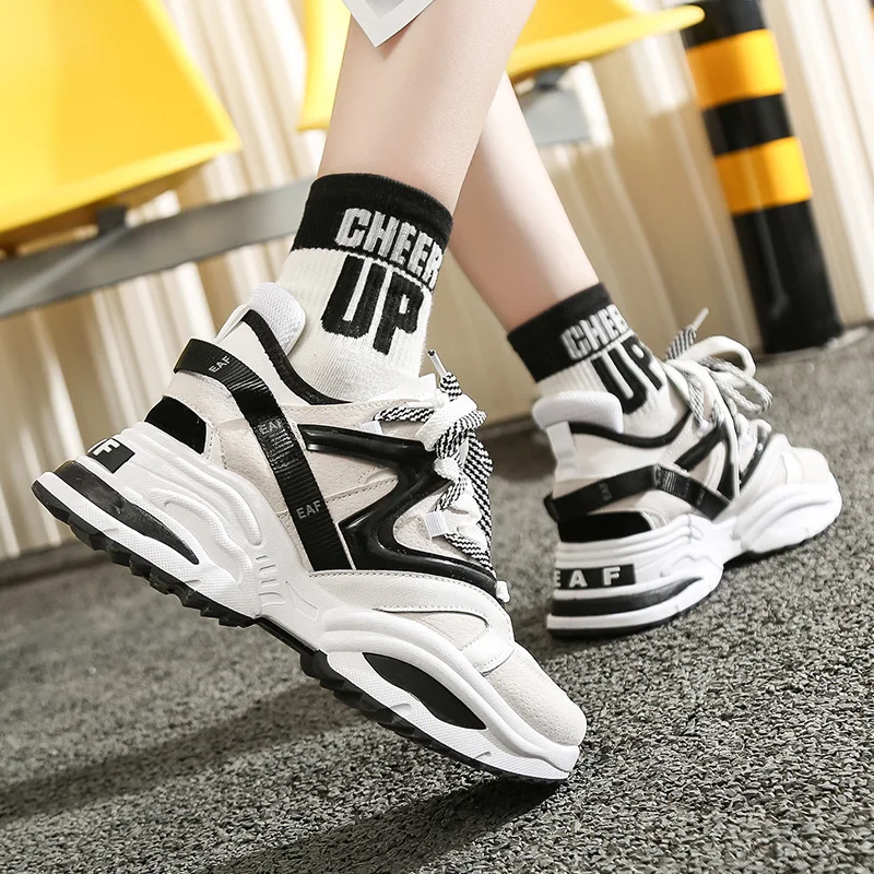 

Height Increasing 6 CM Women Running Shoes Red White Sneakers Female Outdoor Sport Shoes Athletic High Heel Cushioning Footwear