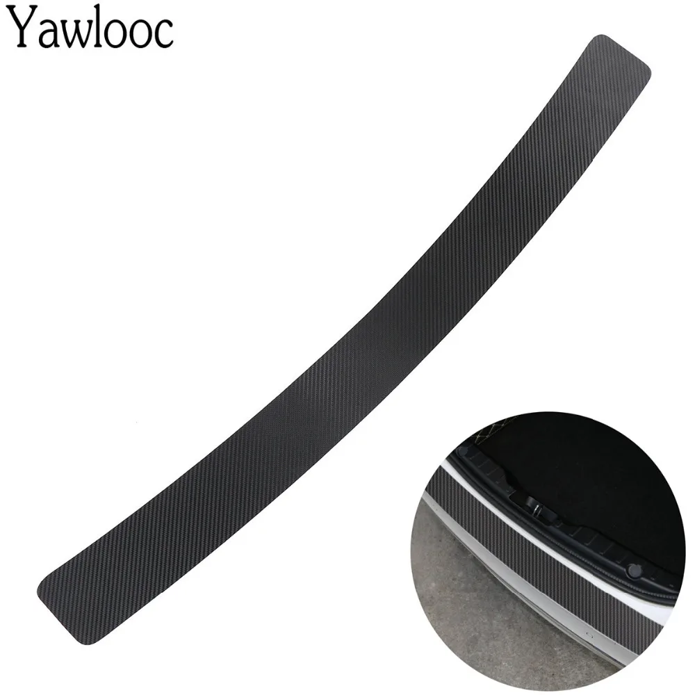 

Yawlocc 1 Pcs 108x7cm Waterproof Carbon Fiber Rear Bumper Sticker Trim Protector For VW Golf MK6 GTI R20 Car Styling